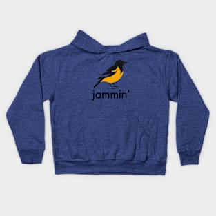 Jammin' - an oriole design Kids Hoodie